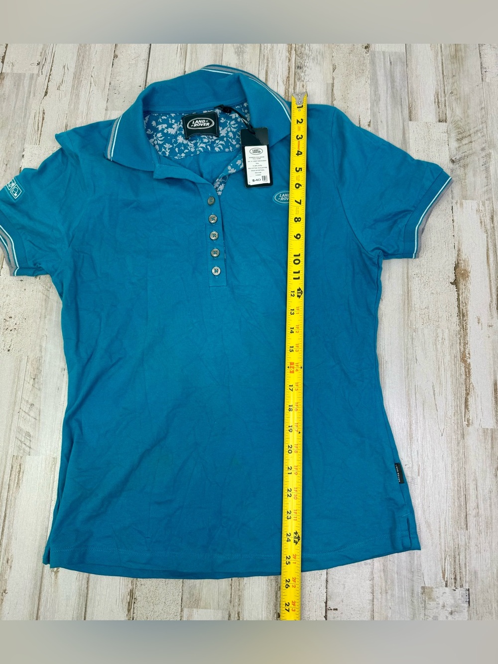 Land Rover Polo Shirt Mens 10 Small Blue Logo Collared Preppy - Picture 6 of 9